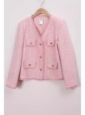 duoyi朵以2024春季新款时尚优雅V领法式小香风39DC431015原419