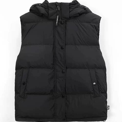 朵以2025冬装新款连帽羽绒马甲保暖百搭休闲马夹外套39bd933029