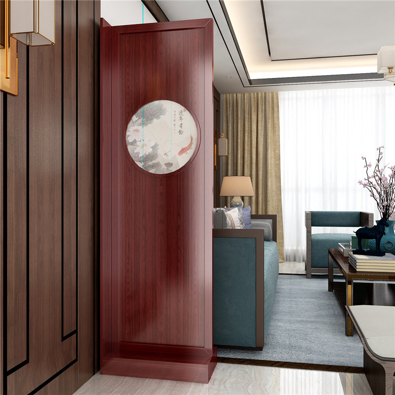 进门屏风隔断客厅玄关柜轻奢入户正对门现代简约新中式实木置物架