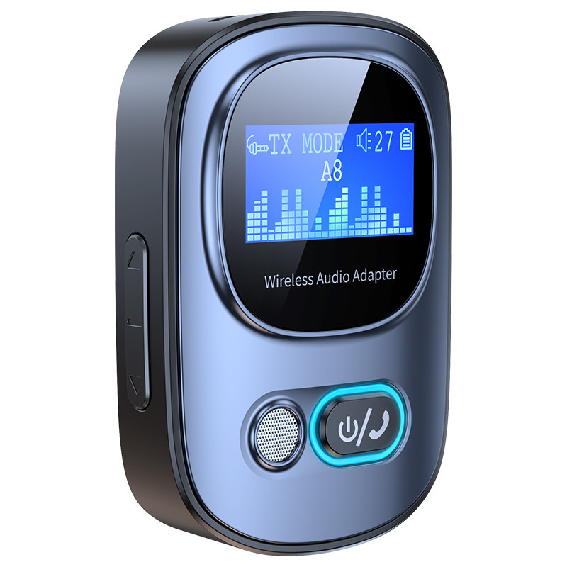 T68 2-IN-1 BLUETOOTH 수신기 송신기 V5.3 자동차 스피커 증폭기 3.5MM 무선 오디오 변환기