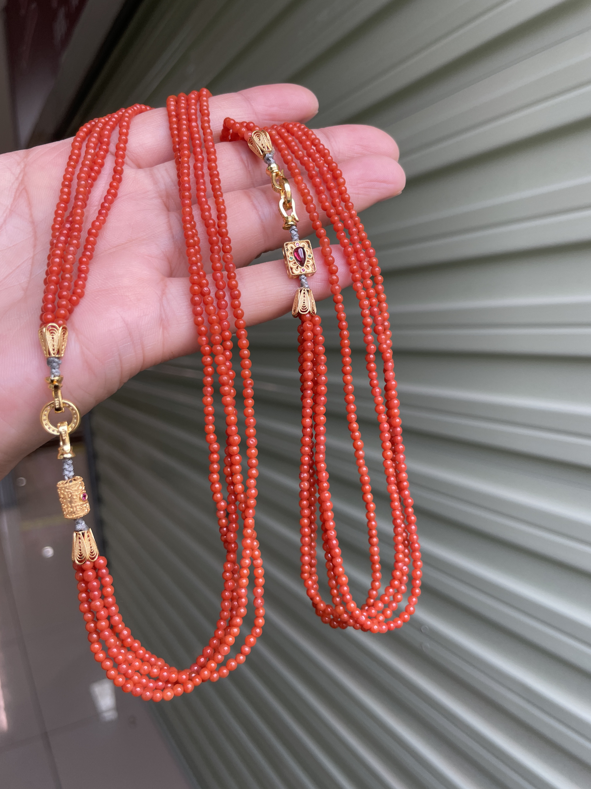 项链南红项链瓦西料柿子红项链DIY设计南红手串