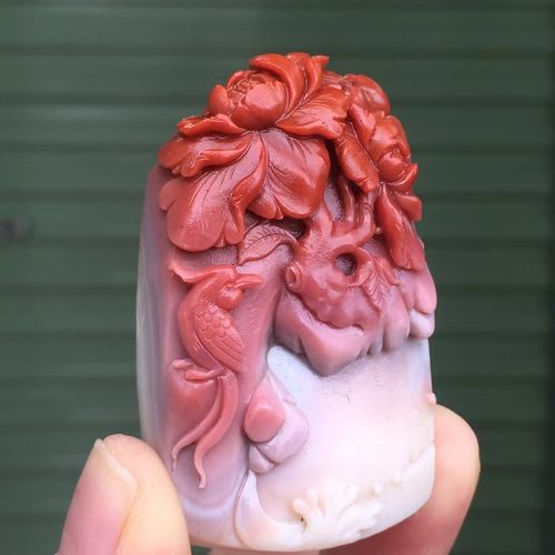 南红玛瑙手串手链瓦西料柿子红佛珠满色满肉雕刻手串