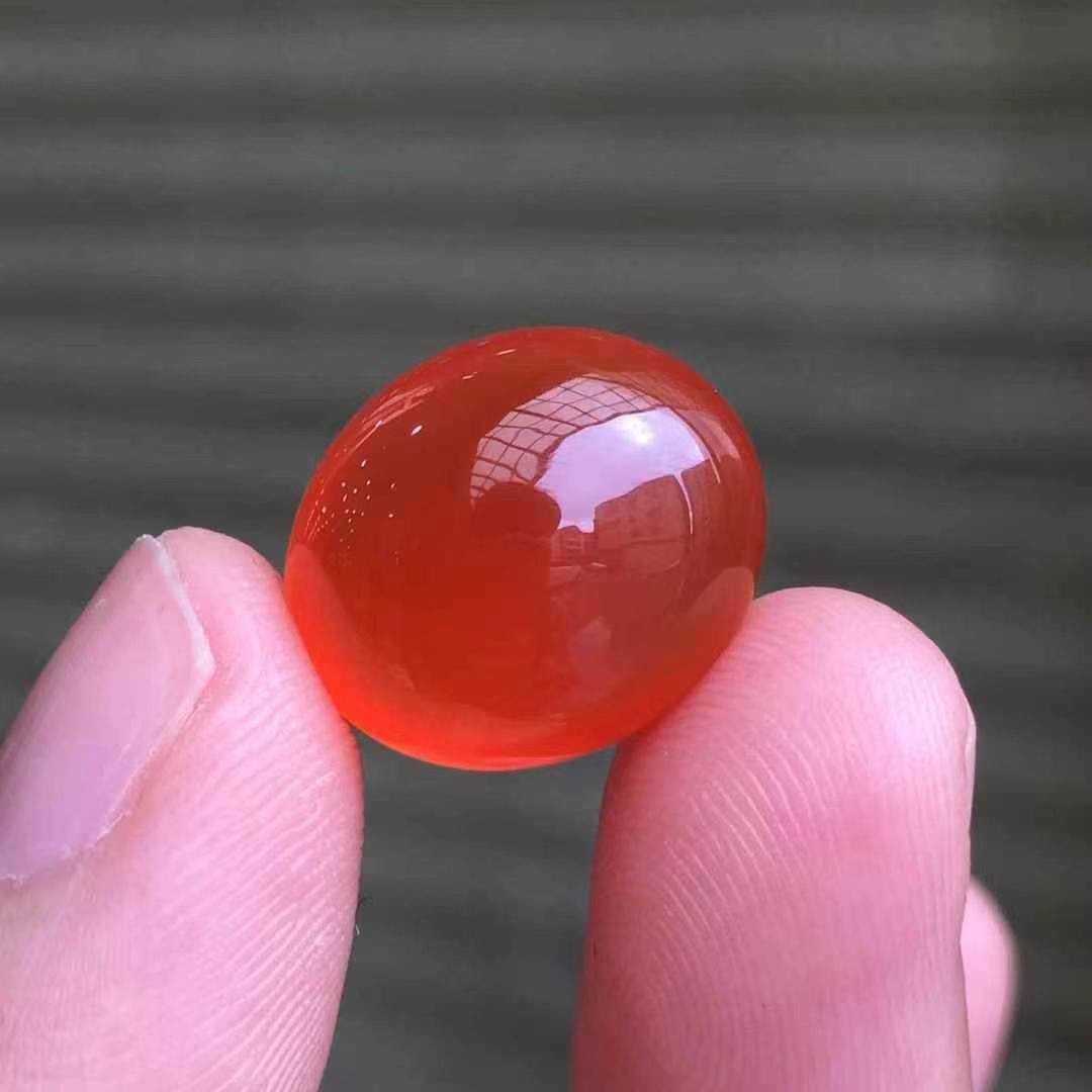 南红玛瑙吊坠戒指套装18k金镶嵌吊坠戒指