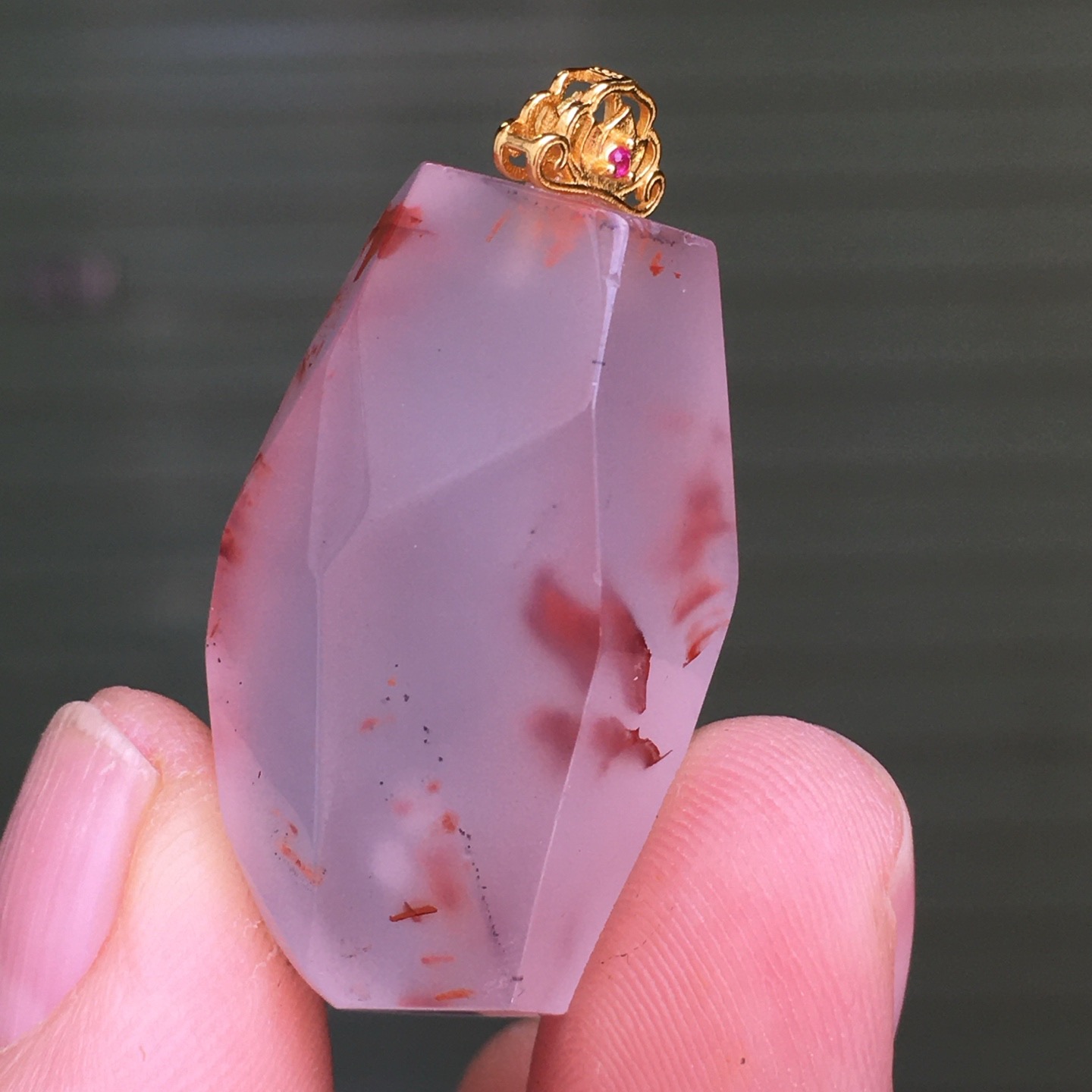 南红玛瑙吊坠挂件男女项链送证书瓦西料柿子红爱心雕刻配饰