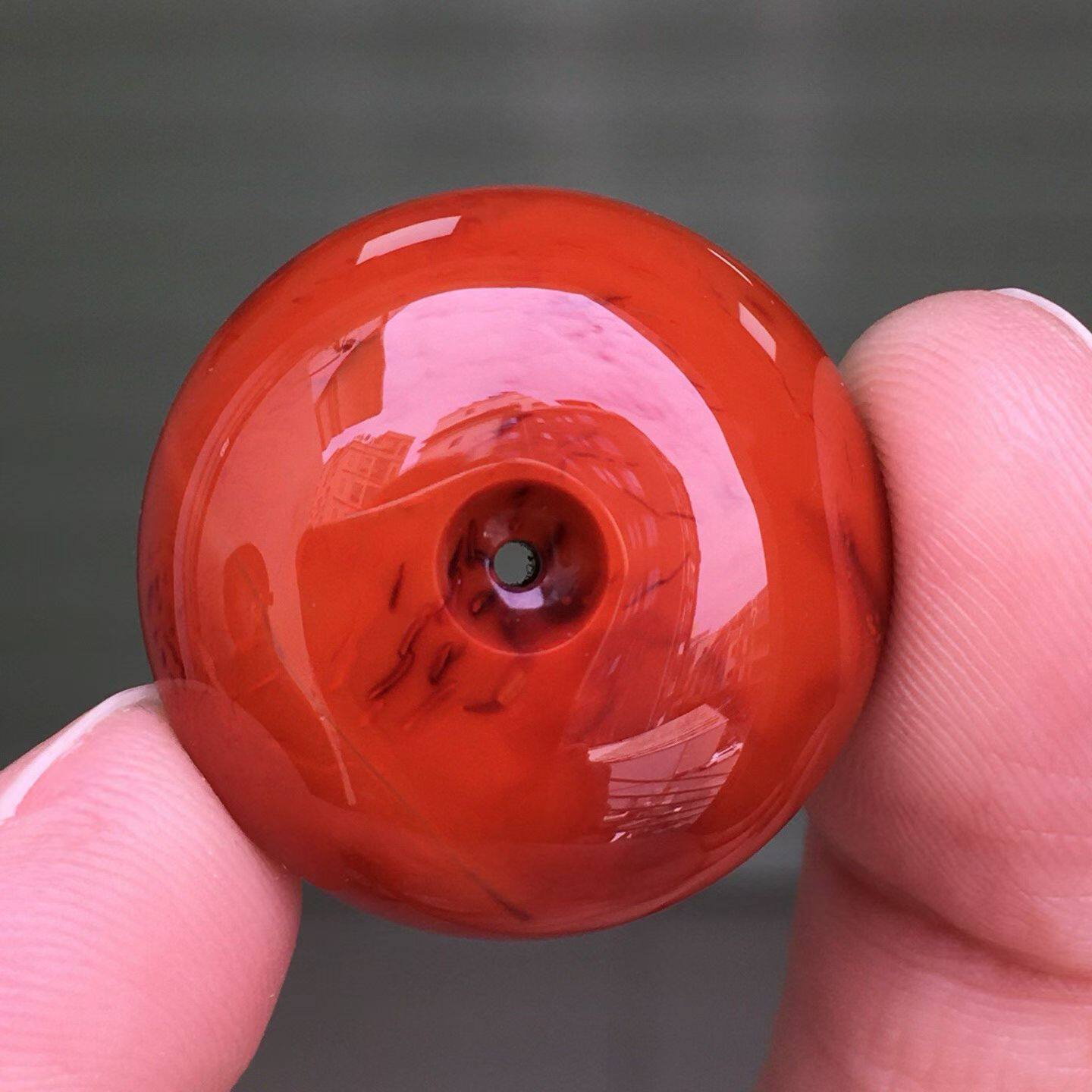 南红玛瑙天然南红玛瑙火焰纹平安扣满肉本命年手链火焰纹