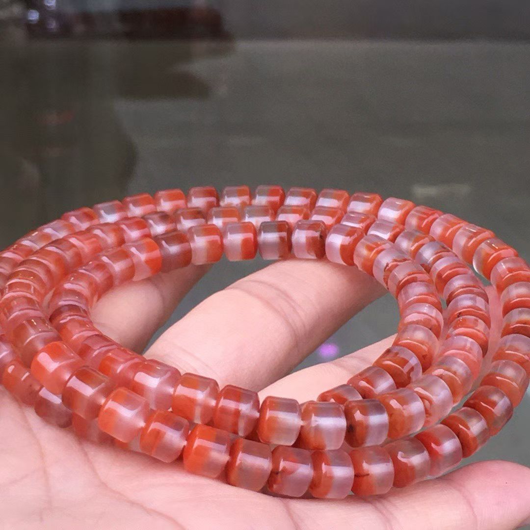 南红玛瑙天然南红玛瑙手串佛珠多圈满肉本命年手链手镯聚宝盆