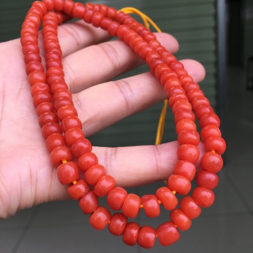 南红玛瑙手串手链瓦西料柿子红佛珠满色满肉雕刻手串