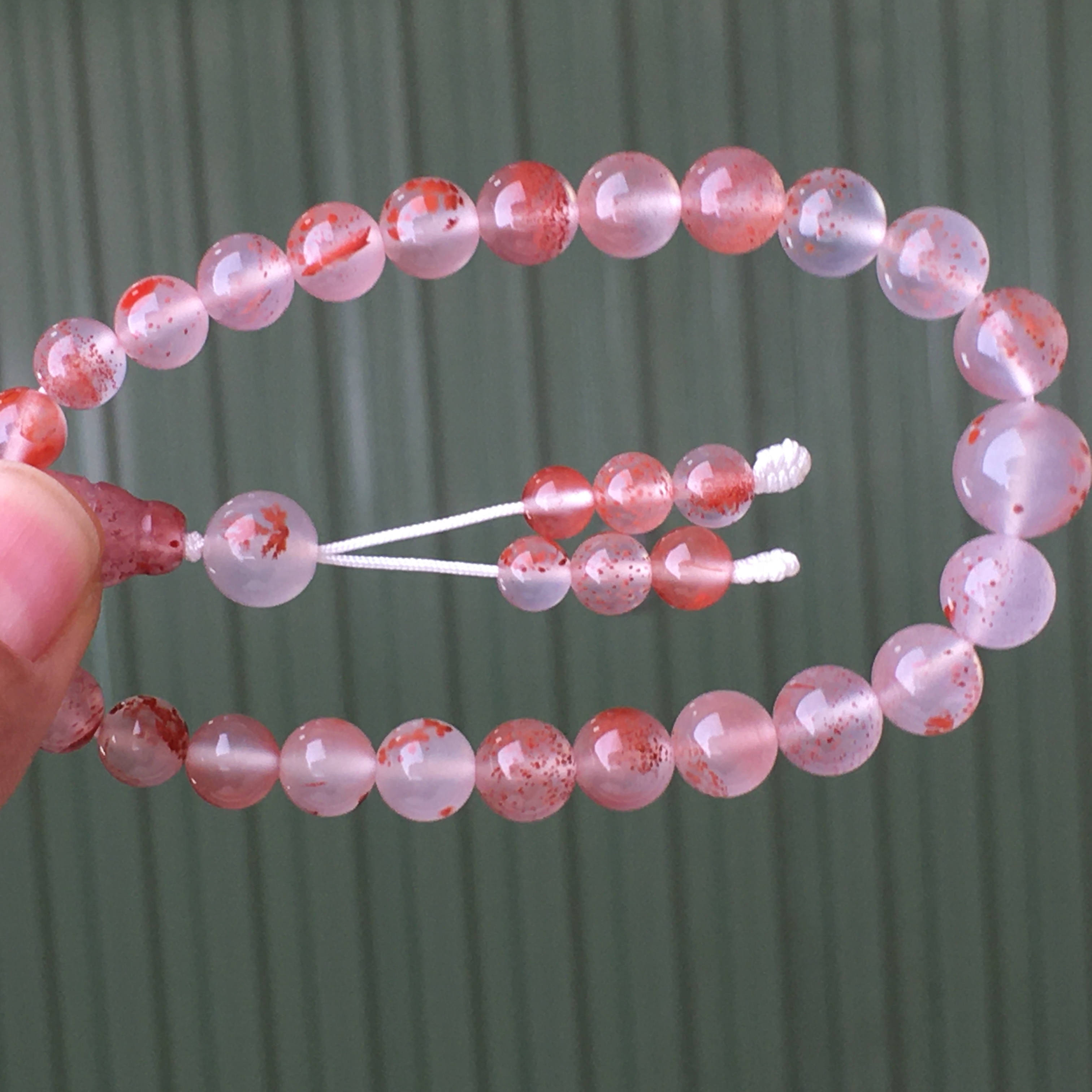 南红玛瑙手串手链瓦西料柿子红佛珠满色满肉雕刻手串