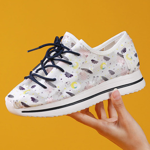 汤姆斯新款 厚底网纱镂空软底百搭松休闲单鞋 女鞋 帆布鞋 夏季 Tt&Mm