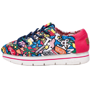 Tt&Mm/汤姆斯官方旗舰女鞋夏季厚底增高单鞋松糕涂鸦百搭潮帆布鞋