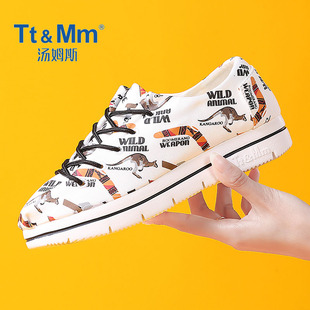 新款 可爱春季 厚底帆布鞋 女休闲百搭时尚 Tt&Mm 松糕布鞋 汤姆斯女鞋
