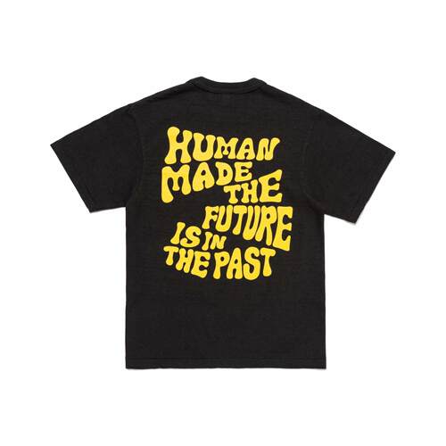 HUMAN MADE SS26 纯棉上衣  撞色LOGO印花圆领短袖T恤 男女同款