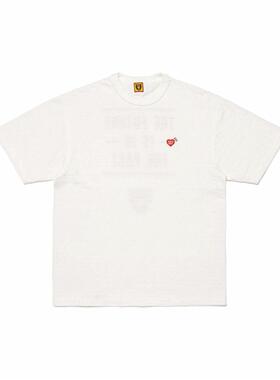 HUMAN MADE FW26 心形徽标印花圆领柔软短袖纯棉T恤 男女同款