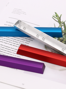 铝合金CNC机械键盘金属空格键 红色银色蓝色紫色个性客制化键帽