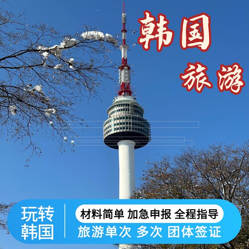 韩国旅游签个人自由行签证单次签证简化办理