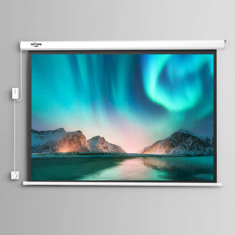 纳影投影幕布电动白塑幕布72寸84寸100寸120寸150寸电动遥控高清