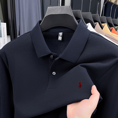 保罗正品100%纯棉春秋长袖T恤男