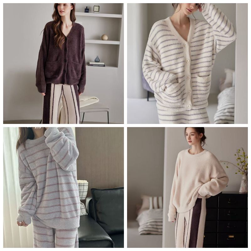 美梦半边绒女睡衣可外穿家居服