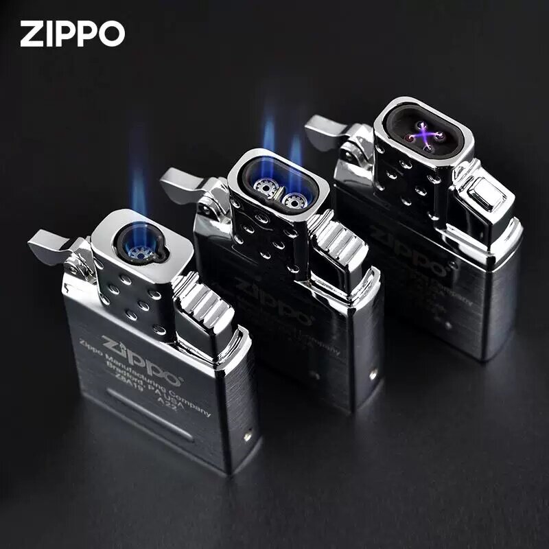 zippo正品打火机内胆电弧充气原装通用机芯配件USB充电丁烷气体zp