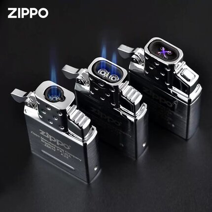 zippo正品打火机内胆电弧充气原装通用机芯配件USB充电丁烷气体zp