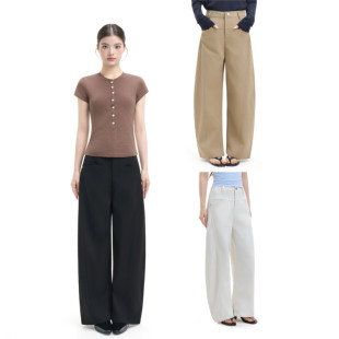 九分裤 Sdd 裤 简约百搭西装 女 Anerog休闲直筒弯刀裤