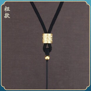 高档粗款黄金佛公佛头吊坠挂绳项链绳子挂坠绳玉石翡翠蜜蜡男女款