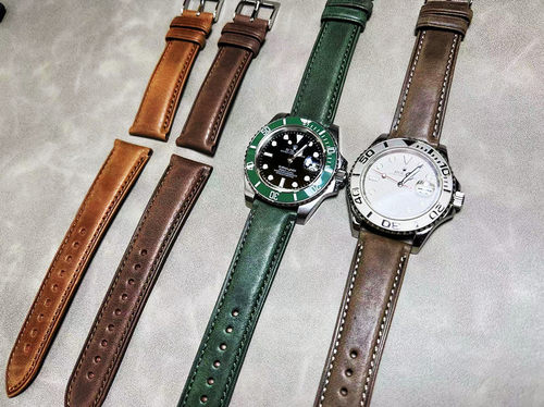 水鬼纯手工油蜡皮牛皮复古表带