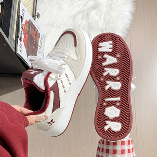 回力女鞋女生可爱加绒小白鞋初中学生休闲保暖板鞋百搭厚底运动鞋