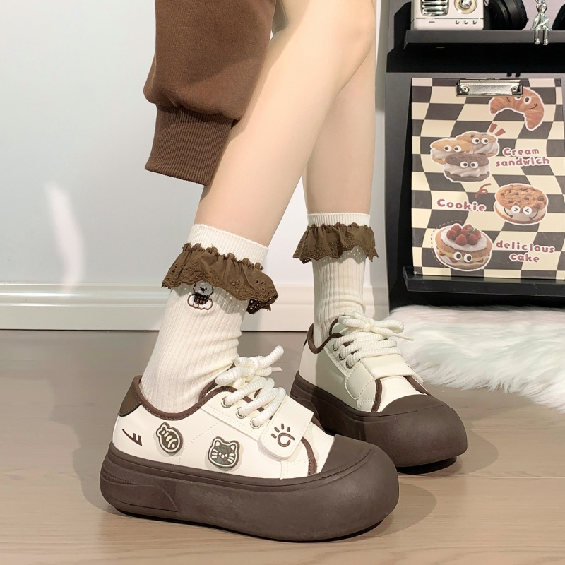 回力魔术贴小白鞋加绒防寒棉鞋