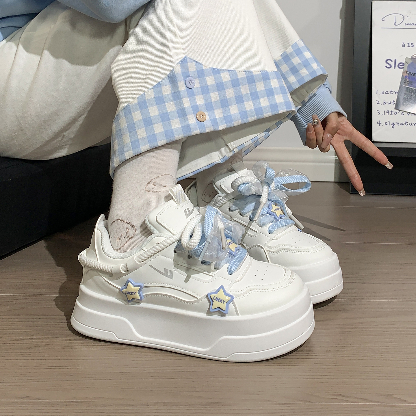 回力女鞋厚底小白鞋女