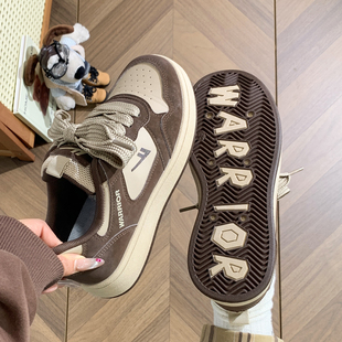 回力板鞋女款2026新款春秋厚底小白鞋配裙子复古女百搭休闲增高鞋