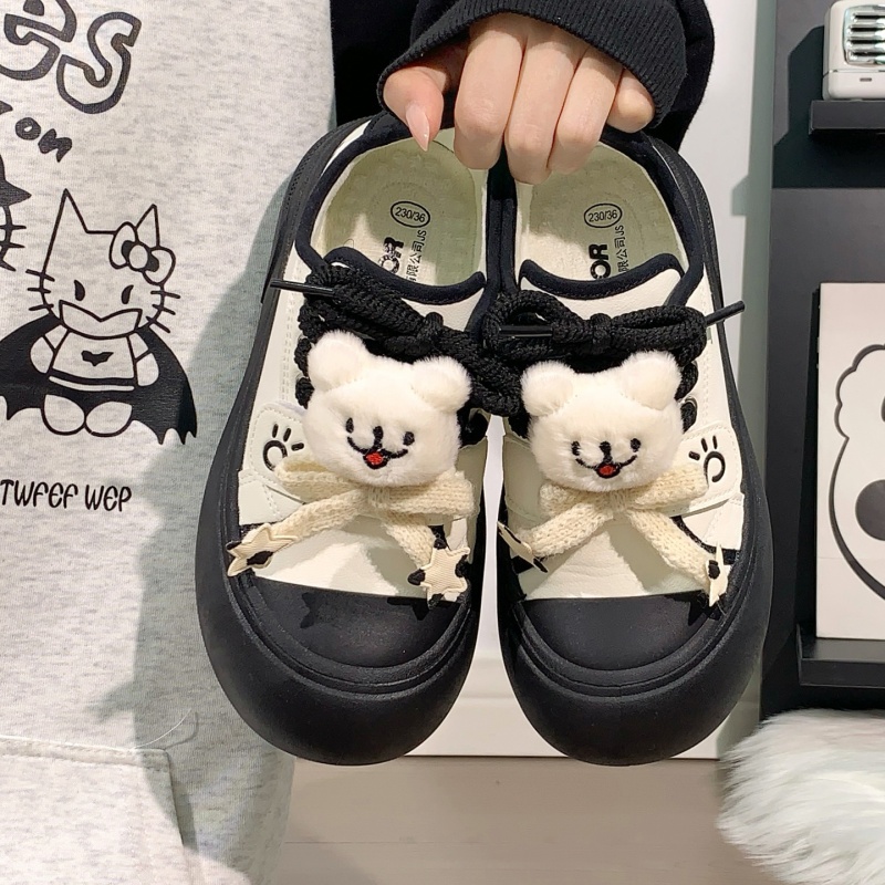 回力加绒黑白魔术贴女保暖二棉鞋