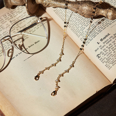 MODERN MIRACLE复古设计高级森系简约韩版双层学生锁骨链眼镜链
