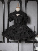 【 In Stock 】 Contract Cross Vest Leopard Cat Original lolita Gothic Elegant puffed-sleeve jacket thumbnail 6