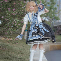 【 In Stock 】 Original lolita Red Moon Performance Costume Set by Leopard Cat, Lolita dress, Performance Idol thumbnail 2