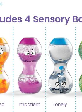 hand2mind正念三解压情绪学习流沙管感官瓶儿童学生玩具教具