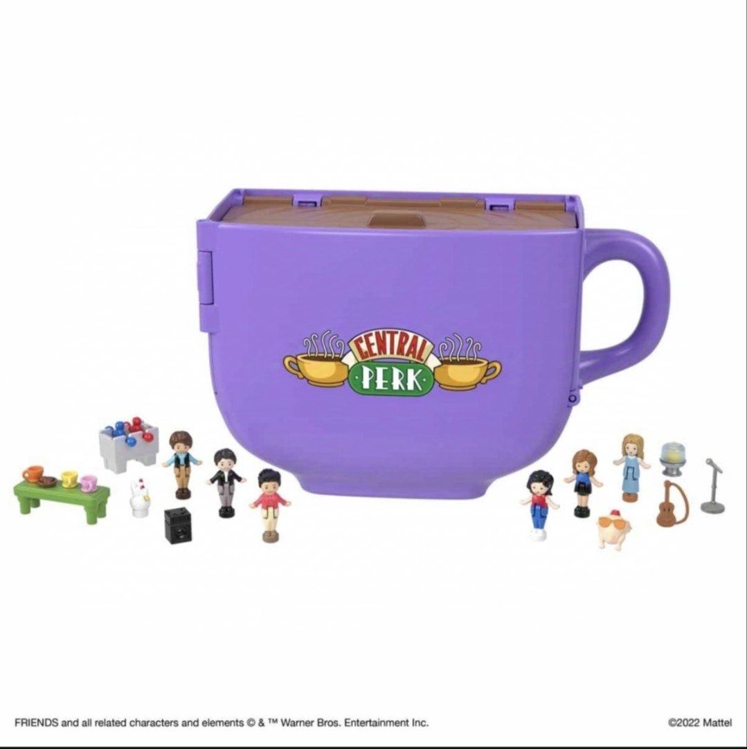pollypocket老友记周边Friends联名款6个迷你波利仿真过家家玩具