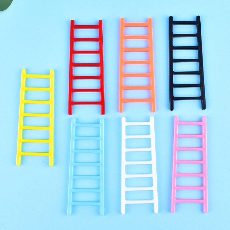 塑料彩色梯子摆件网红百搭小云梯楼梯儿童生日蛋糕装饰插件插牌