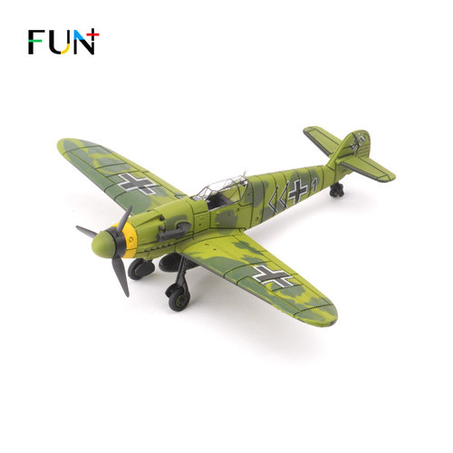 二战德国Bf109战斗机 4D免胶拼装1:48飞机模型军事风科教培训玩具