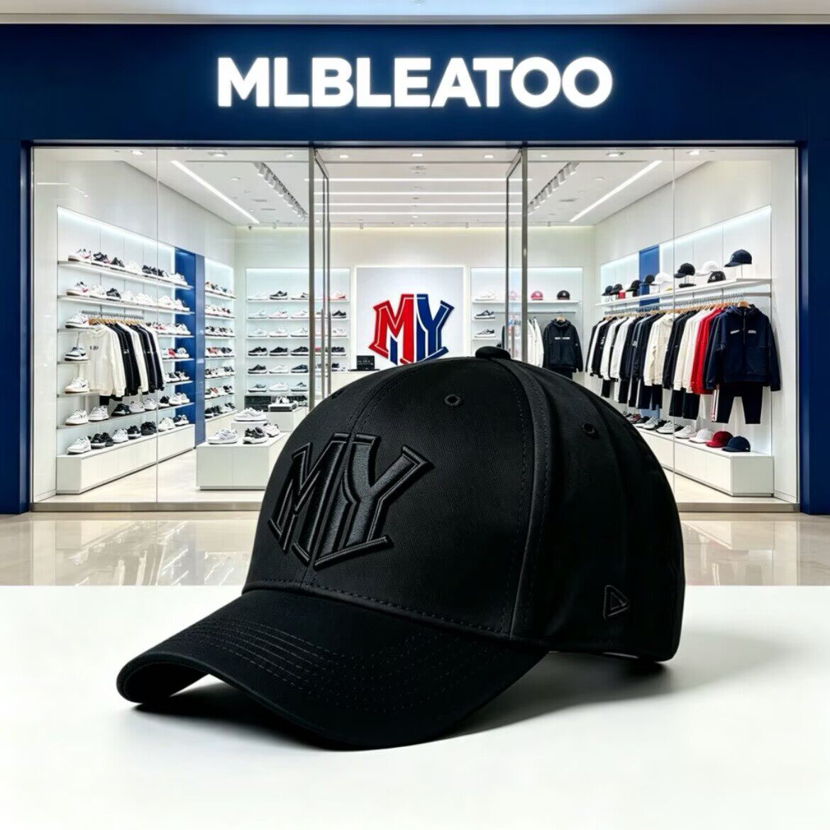 MLBLEATOO男女帽子2026秋季新款休闲磨毛纯棉棒球帽遮阳鸭舌帽
