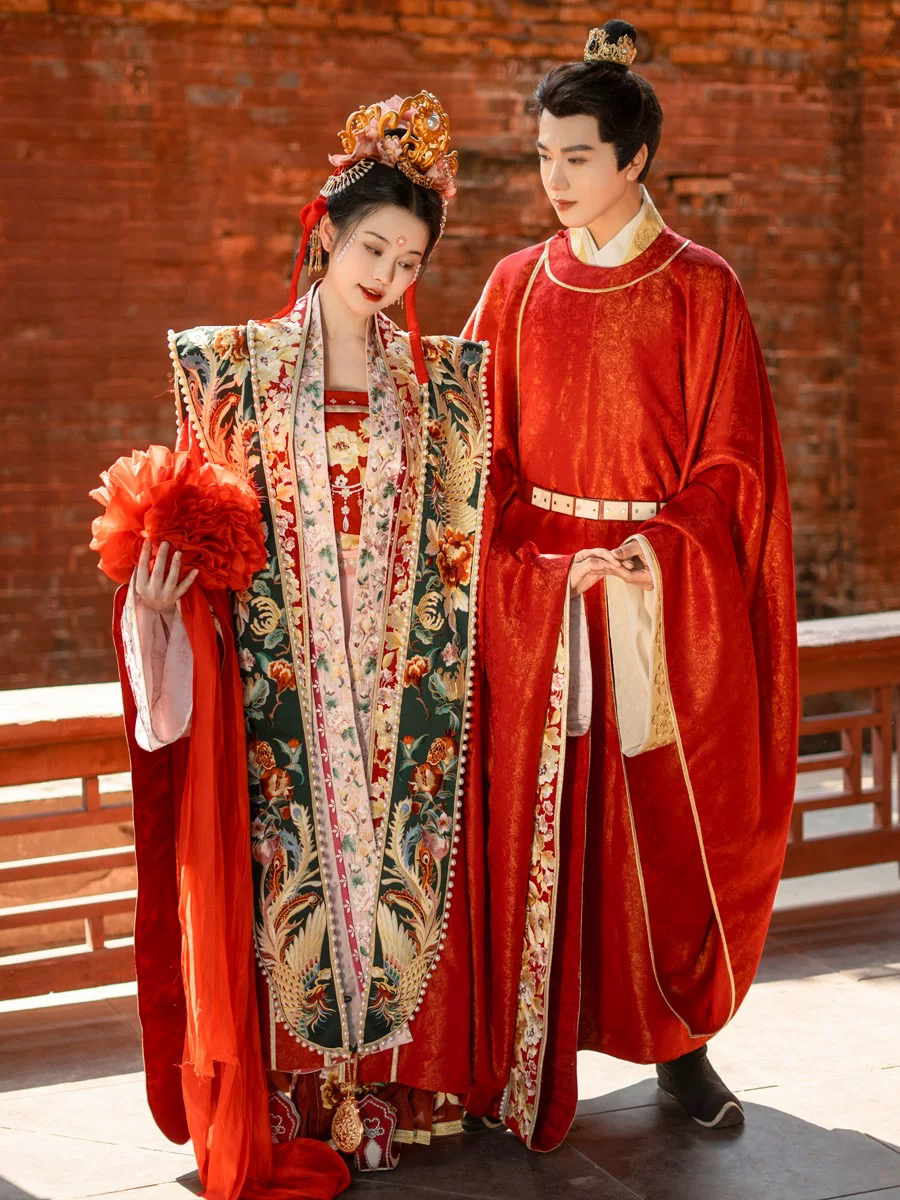 出租遇囍来汉服宋制婚服女灵犀红色凤冠霞帔刺绣传统婚礼中式嫁衣