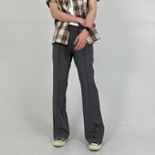 裤 港风vibe质感TR面料微喇叭西裤 男cleanfit宽松阔腿垂感休闲西装