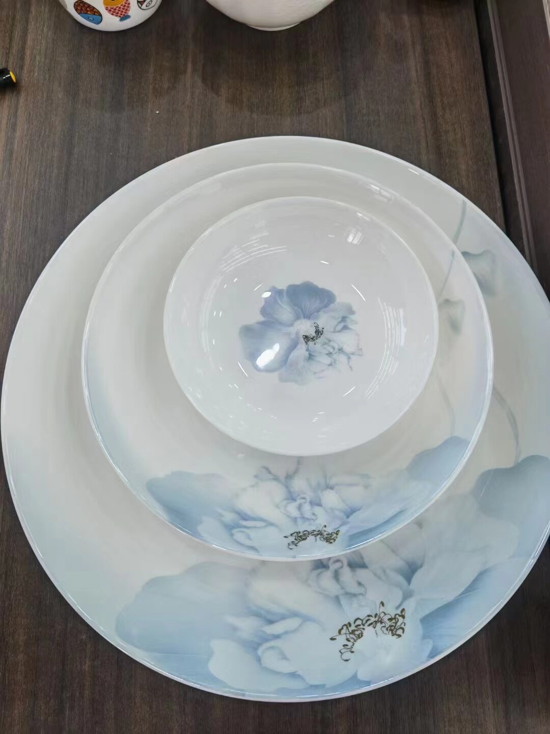 唐山皓宁骨瓷套装餐具中式微波家用搬家结婚米饭吃饭碗碟盘子牡丹