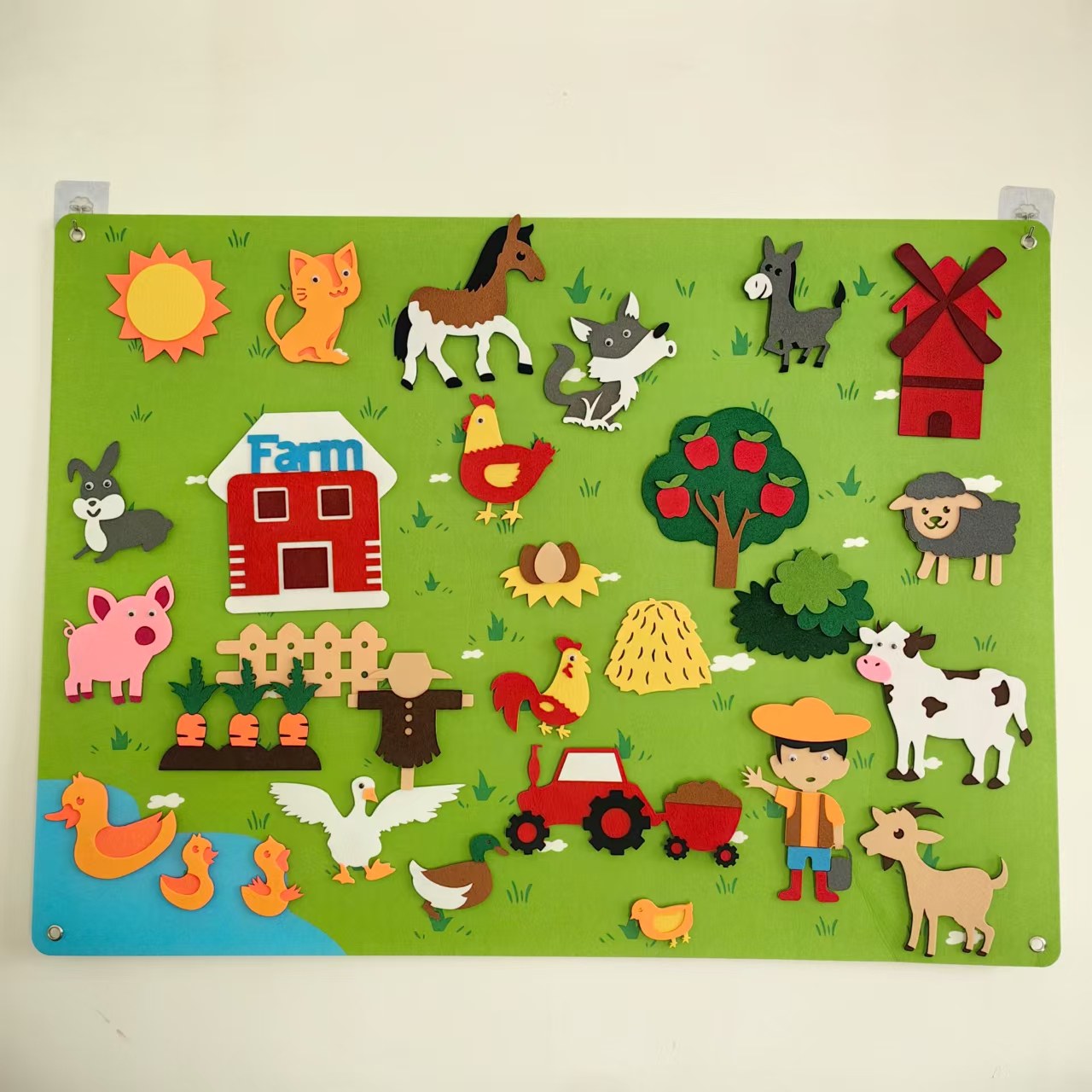 跨境毛毡忙碌故事板儿童早教DIY立体毛毡游戏板儿童益智学习板,玩具/童车/益智/积木/模型,玩具挂图/认知卡,淘宝优惠券,粉丝福利购,淘宝优惠卷
