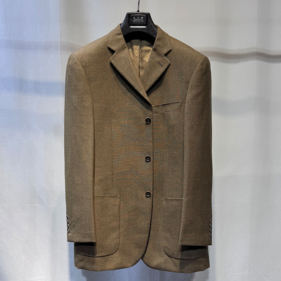 专柜撤柜复古羊毛高级花呢oversize西装商务3扣休闲西服上衣外套
