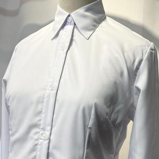 保暖加厚打底工作服秋冬季 女长袖 上衣带绒职业衬衣 白衬衫 加绒厚款