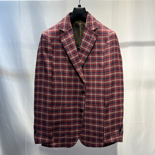 意大利罗马高品质撤柜混纺西装男士2粒绅士复古扩版oversize 西服