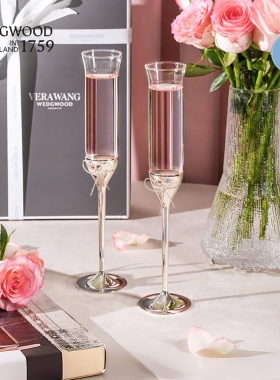 【结婚礼物】Wedgwood威基伍德VeraWang爱之结绳香槟对杯结婚礼物