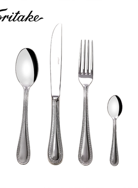 Noritake则武 不锈钢西餐刀叉勺套装家用主餐刀叉刀具西厨餐具