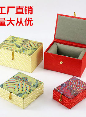 中国风刺绣玉佩手镯盒戒指盒刺绣
